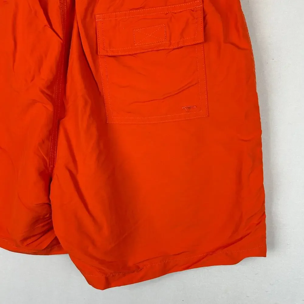 Polo Ralph Lauren Traveller Vintage Orange Nylon Swim Trunks Men's Size L